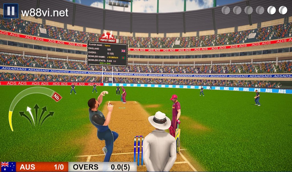 W88 cung cấp đa dạng kèo cá cược trong trò cricket ảo
